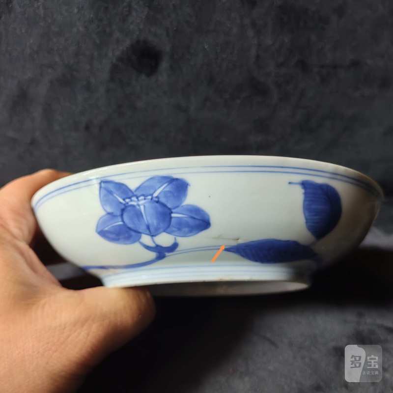 清雍正 青花仿成窑牵牛花纹盘 - 图7